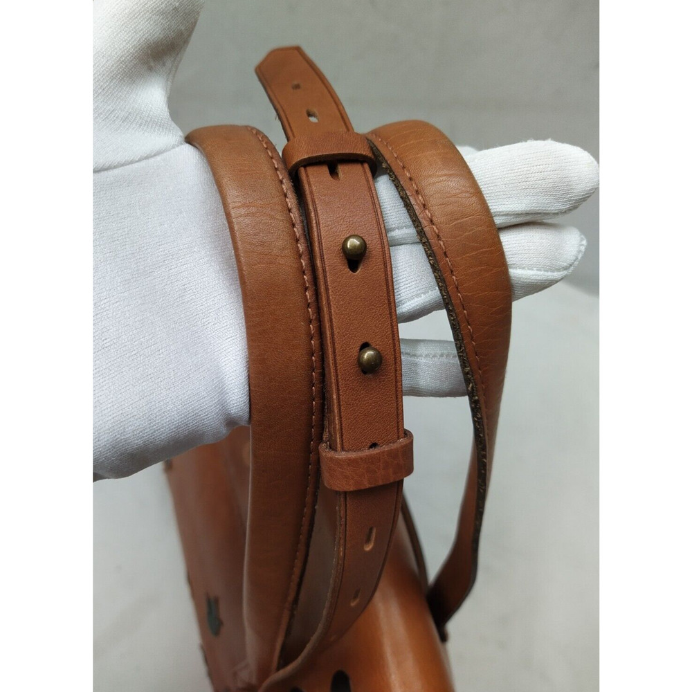 Patricia Nash New Tan Leather With Tag Double Handles Satchel Shoulder Bag - Picture 7 of 16